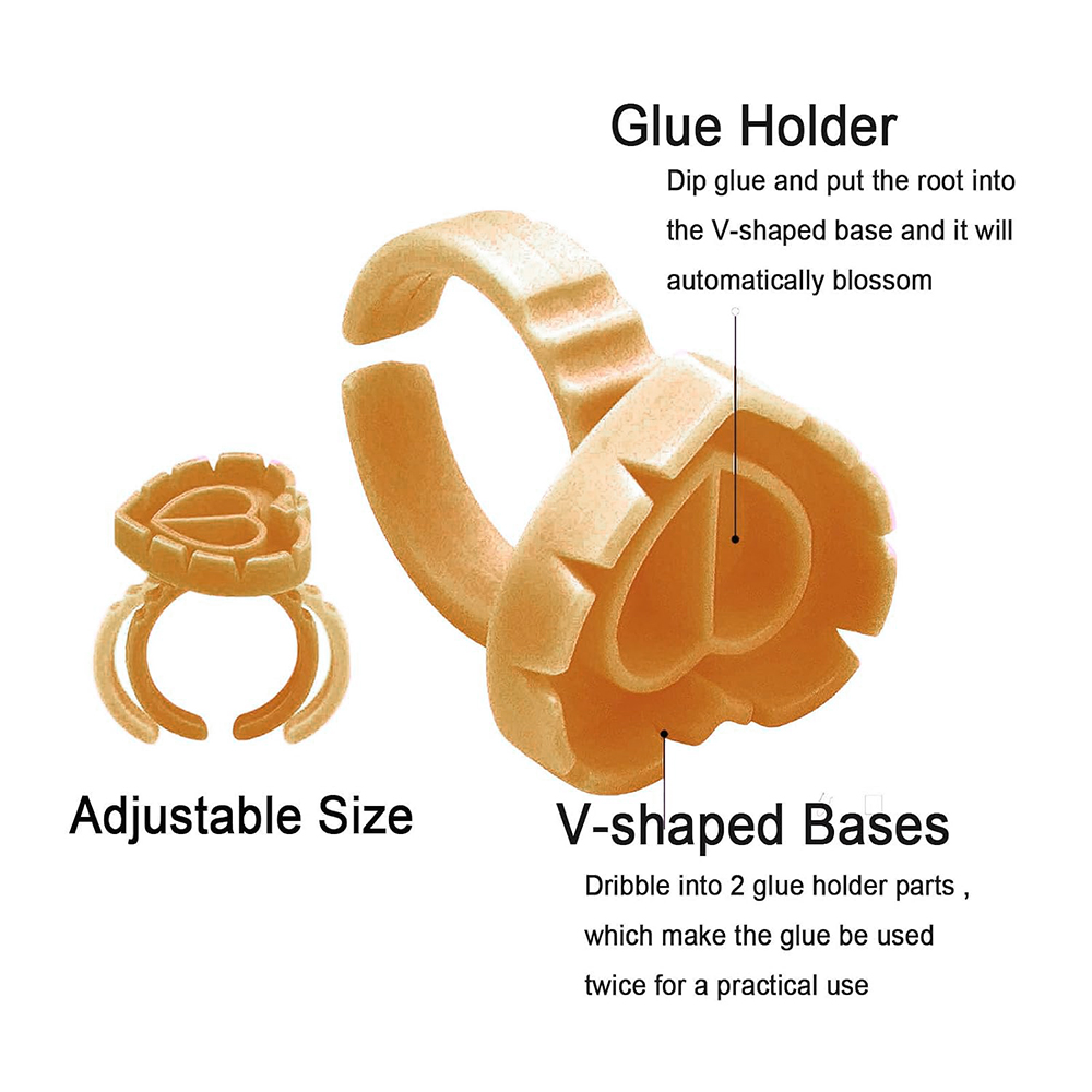 500PCS Glue Rings for Lash Ext - Eyelash Extension Look ulasan dan harga