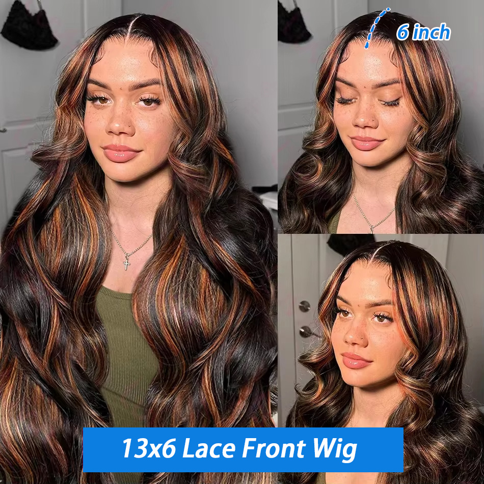 Highlight Ombre 13x4 Lace Fron - Eyelash Extension Natural Look ulasan dan harga
