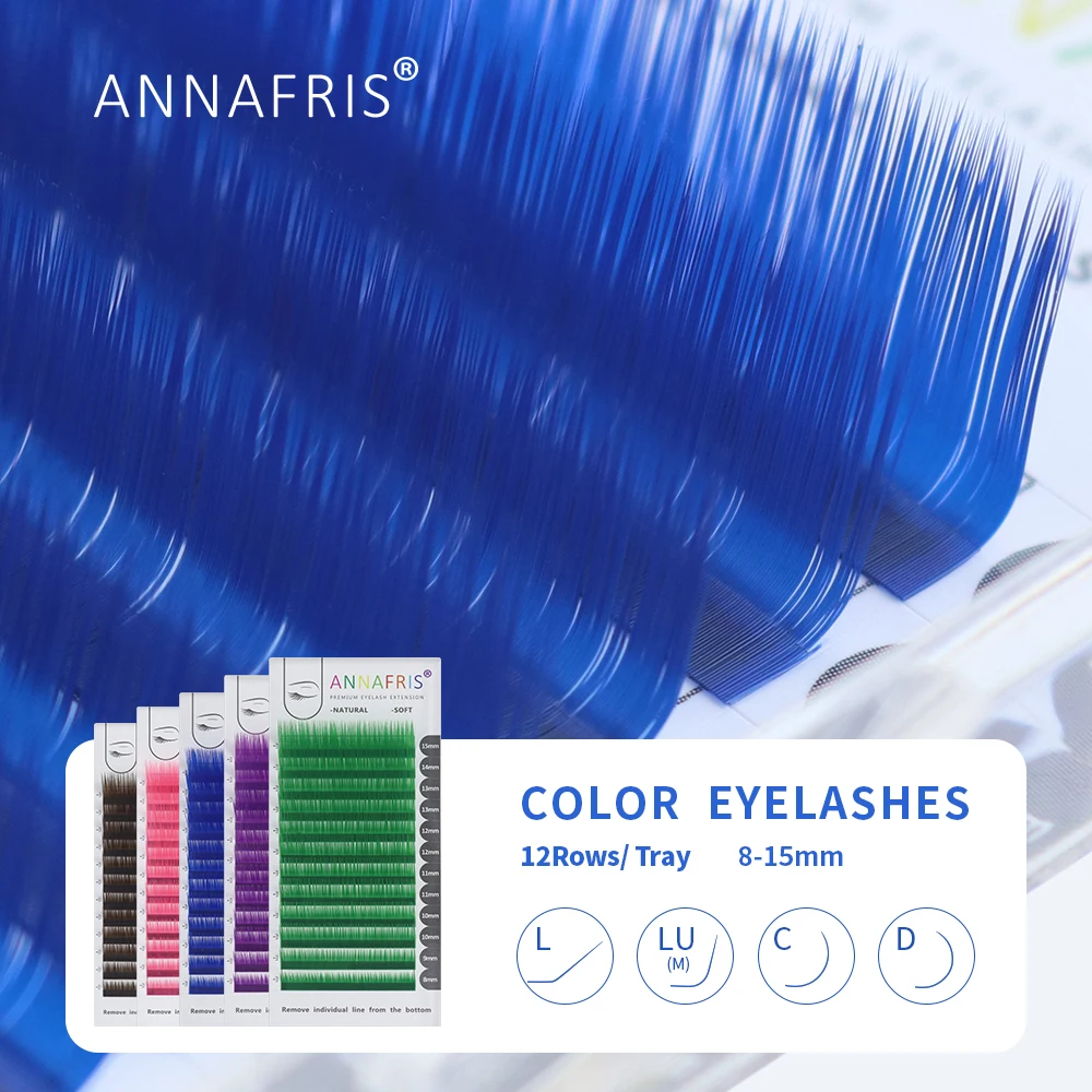 ANNAFRIS Individual Colored Ey - Eyelash Extension Russian ulasan dan harga