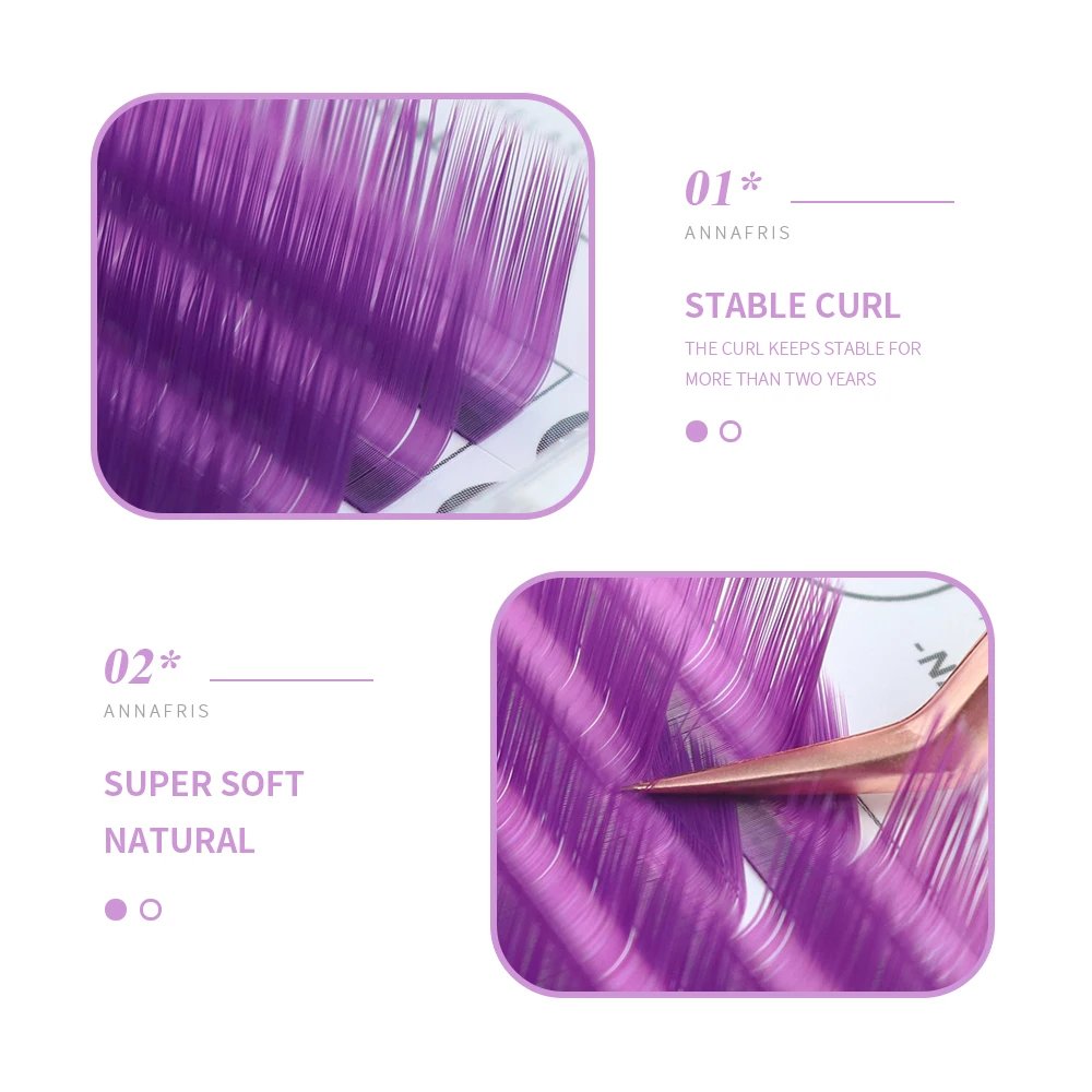ANNAFRIS Individual Colored Ey - Eyelash Extension Russian ulasan dan harga