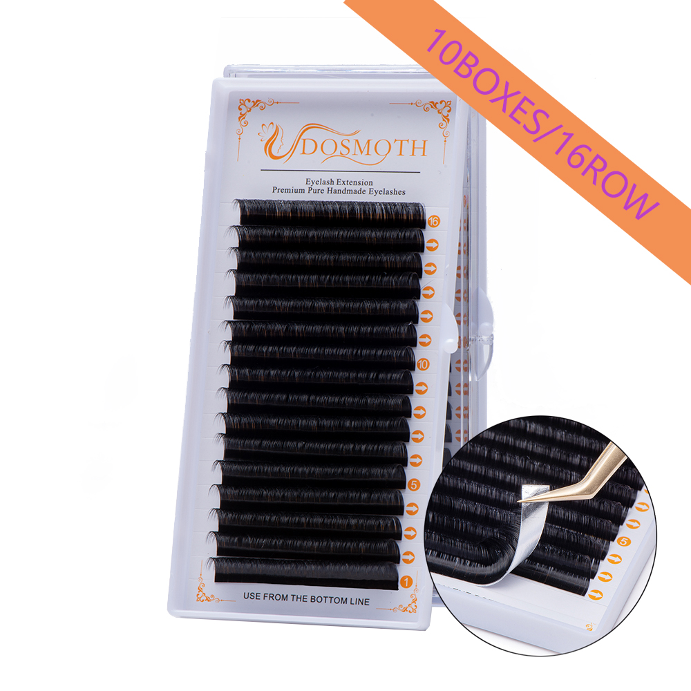 DOSMOTH 10 Boxes 16 Rows 7-16  - Eyelash Extension Human Hair ulasan dan harga