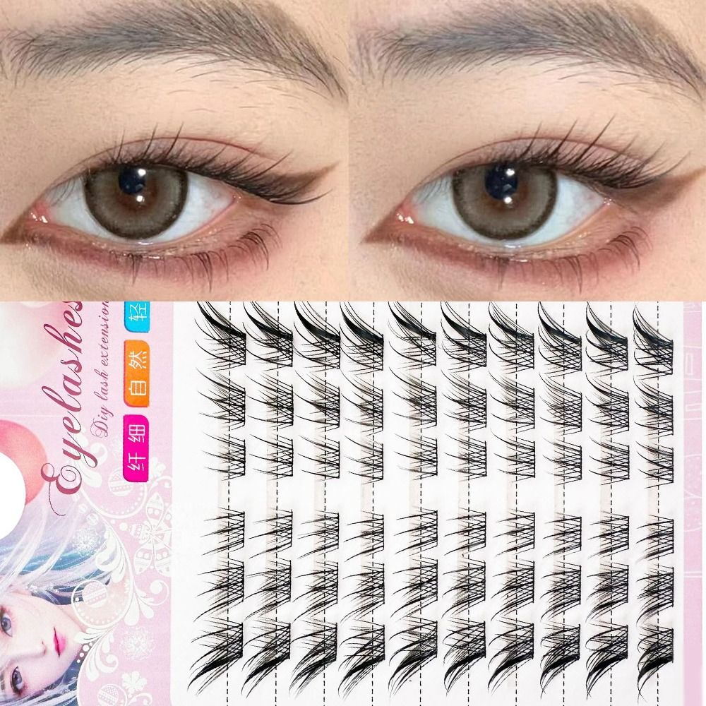 3D Cat Eye Clusters Lashes Nat - Eyelash Extension Human Hair ulasan dan harga