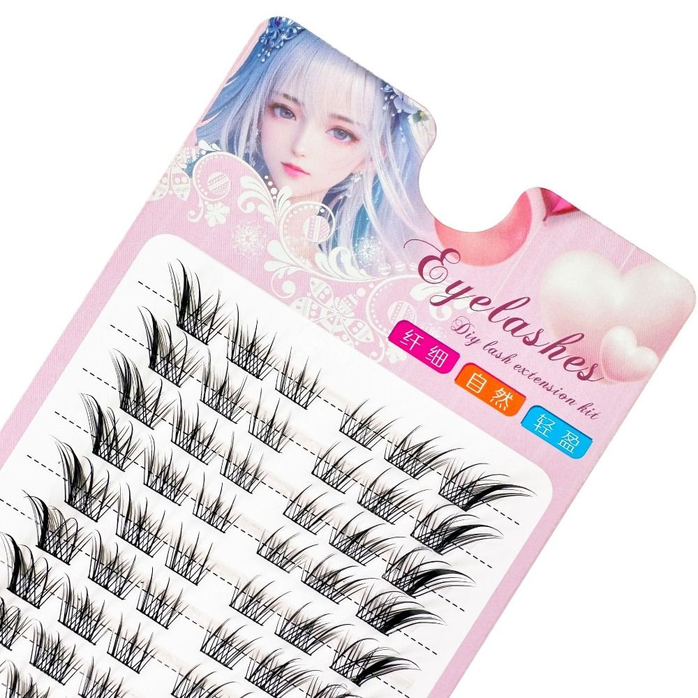 3D Cat Eye Clusters Lashes Nat - Eyelash Extension Human Hair ulasan dan harga
