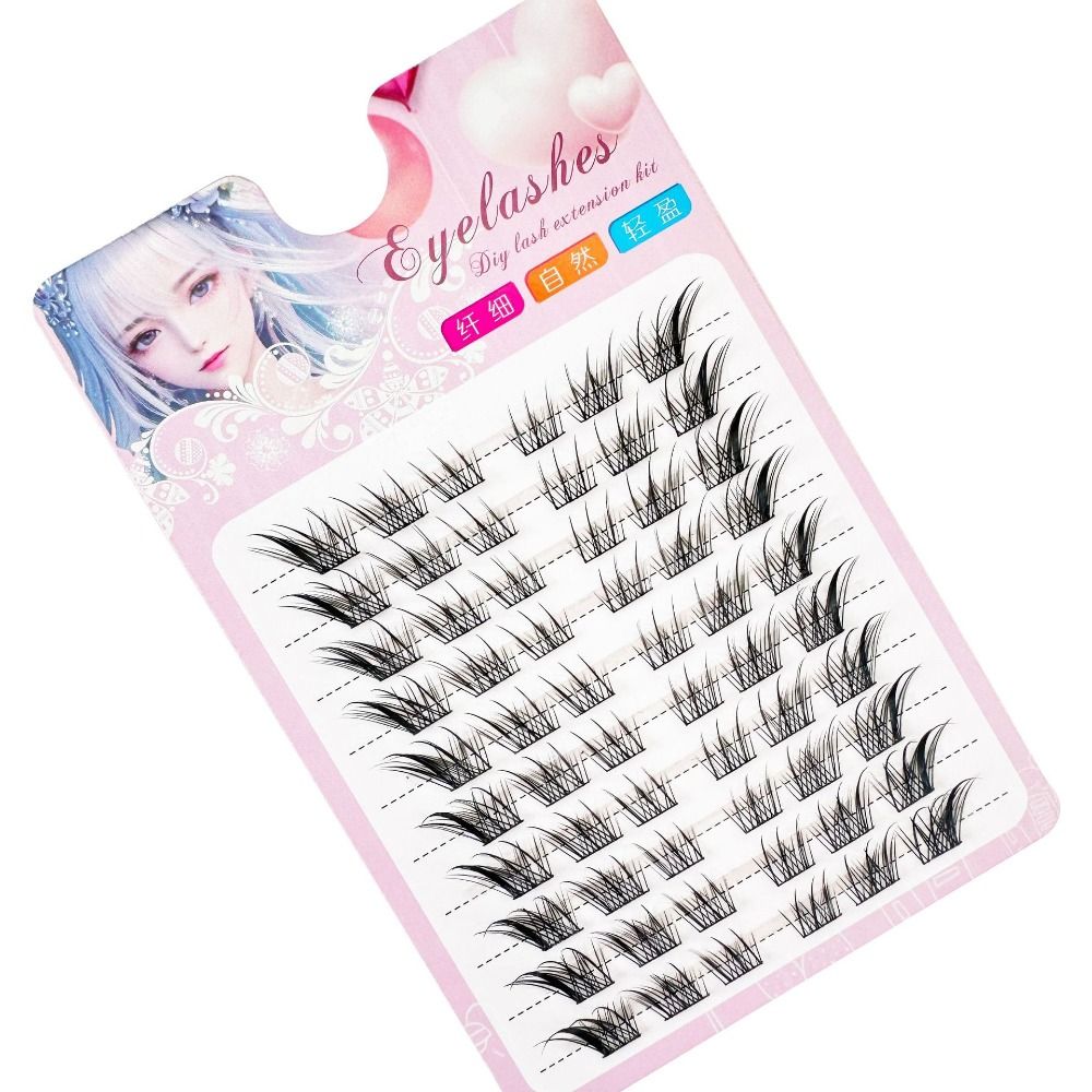 3D Cat Eye Clusters Lashes Nat - Eyelash Extension Human Hair ulasan dan harga