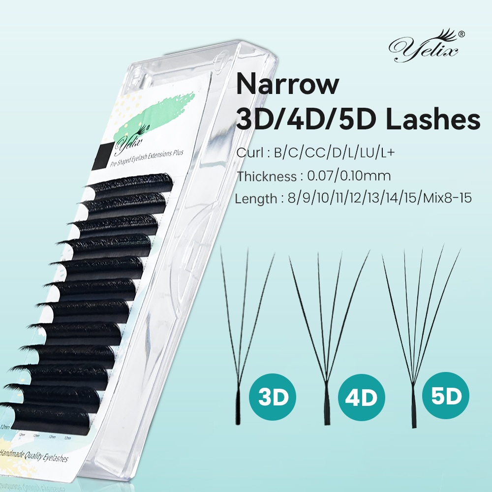 Yelix Narrow 3D 4D 5D W Premad - Eyelash Extension For Asian Eyes ulasan dan harga