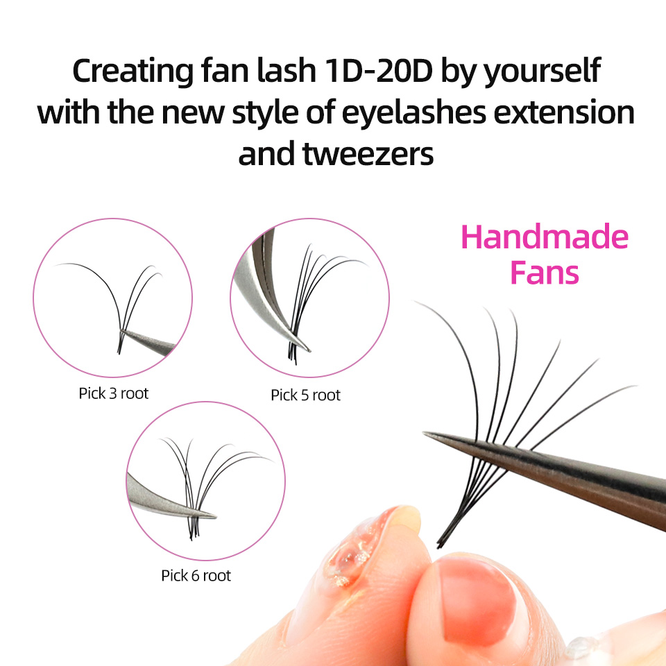 RUJADE 5 Cases/Lot False Eyela - Eyelash Extension Human Hair ulasan dan harga