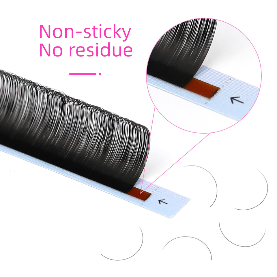RUJADE 5 Cases/Lot False Eyela - Eyelash Extension Human Hair ulasan dan harga