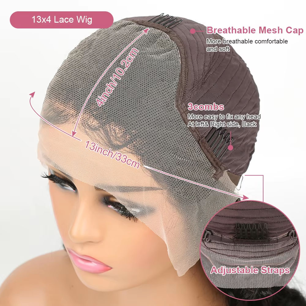 5x5 Glueless Human Hair Wig De - Eyelash Extension Natural Look ulasan dan harga